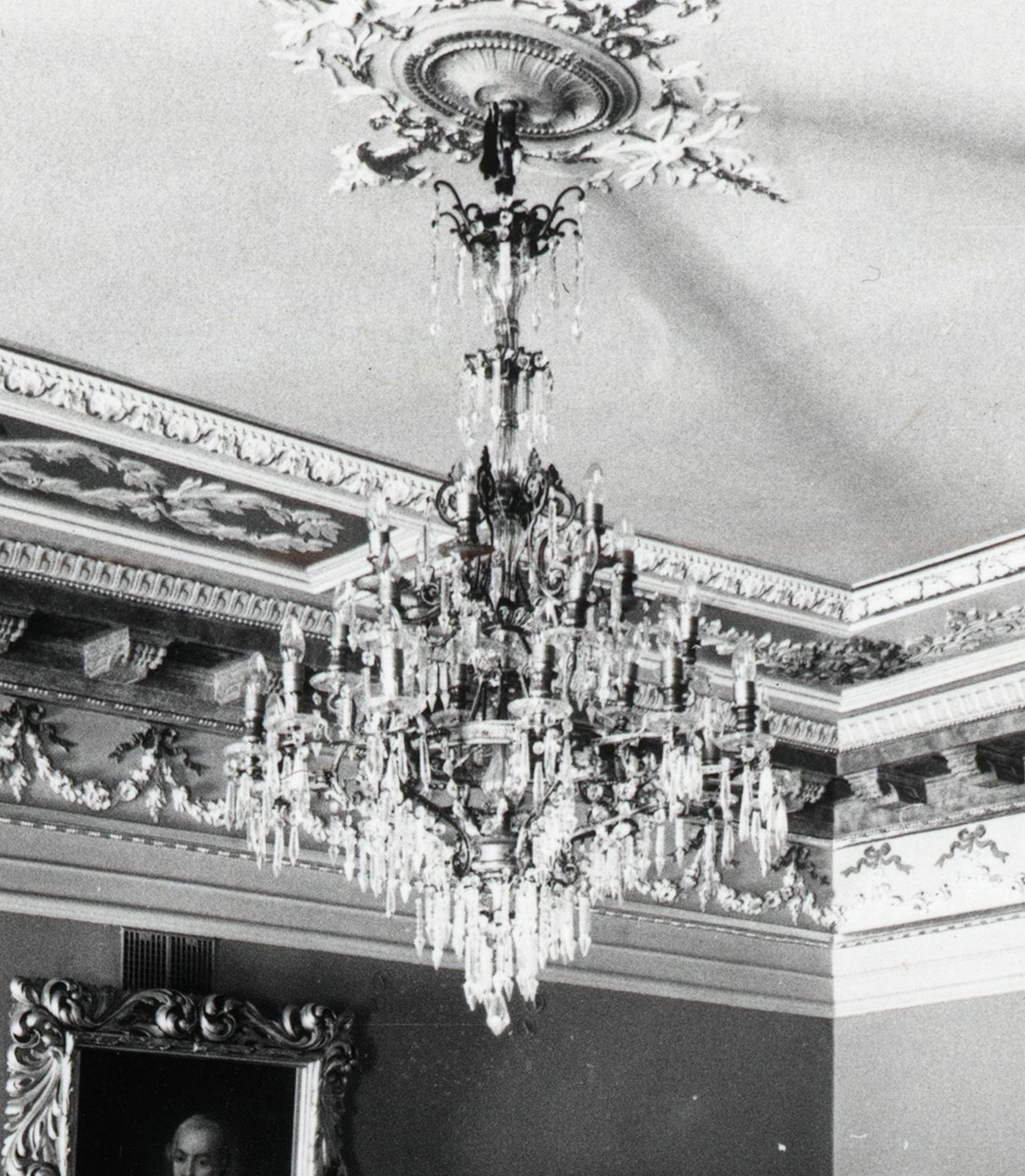 Chandelier at the Verkiai Manor, 1850-1919, Lithuanian National Museum, IM-5097. Photo by Mečislovas Sakalauskas, 1976, in: Lietuvos centrinis valstybės archyvas, P-29272